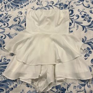 Princess polly white romper with tie
